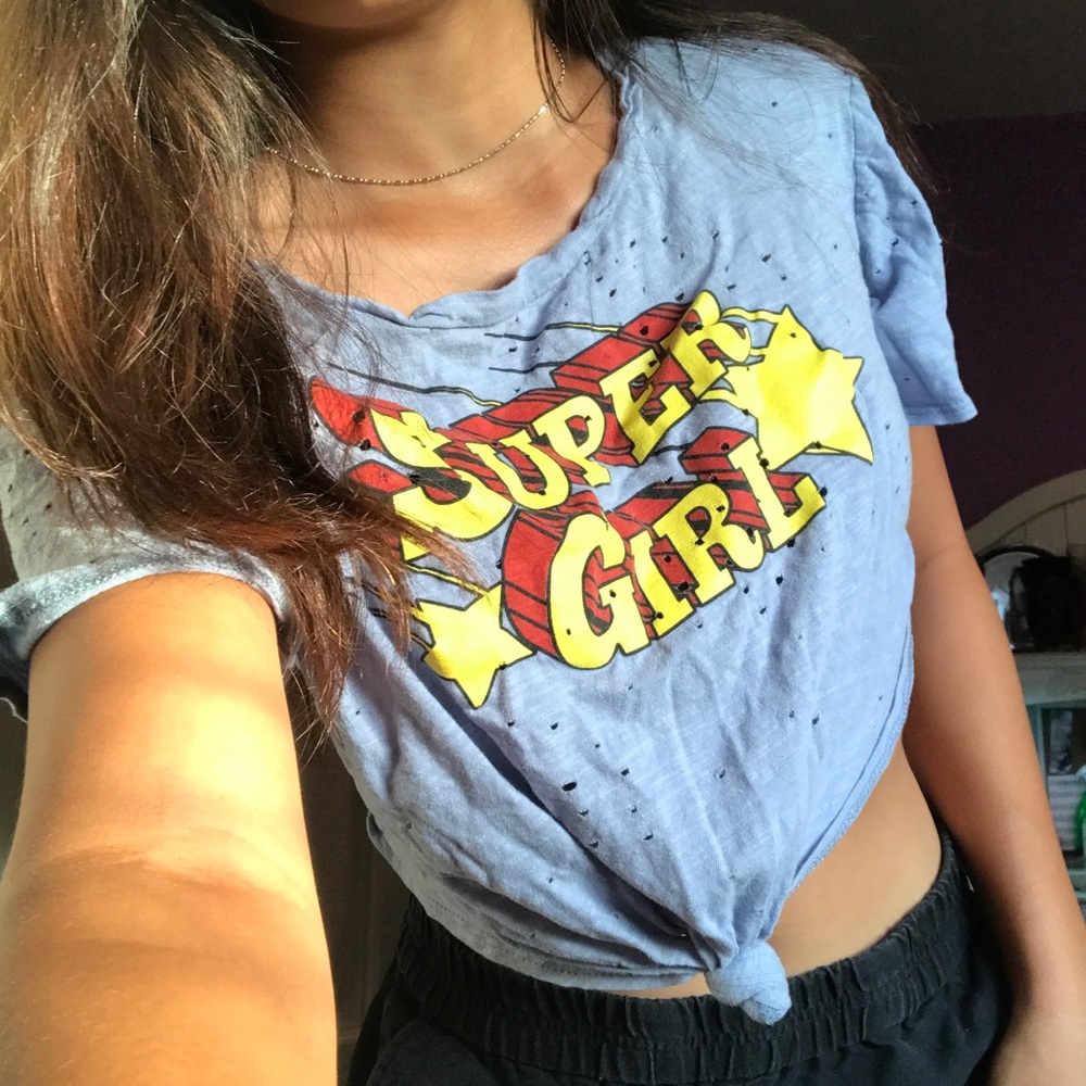 Super girl crop top